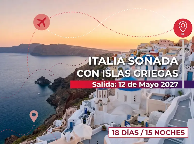 Italia con Islas Griegas: Roma, Florencia, Venecia y Santorini